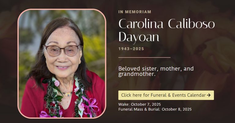 In Memoriam: Carolina Caliboso Dayoan
